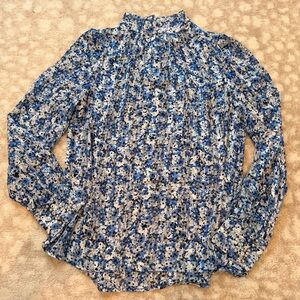 H&M Floral Blue Women's Top